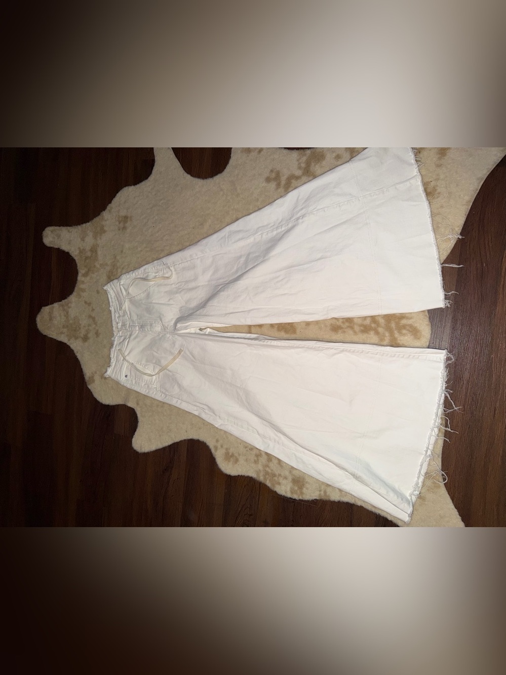 Anthro The Full Raver High-Rise Wide Leg Jeans Pilcro Cream $178 nwot summer - Picture 5 of 11